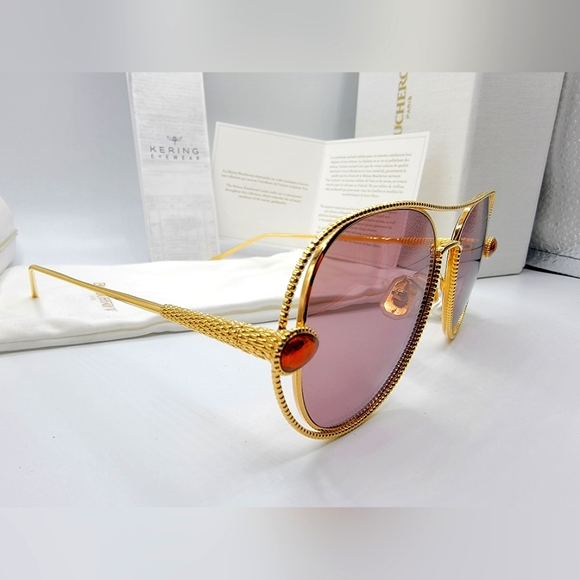 🏆Boucheron Paris BC0030S 006‼️Size 55-15-140‼️Palladium plated‼️ - Picture 16 of 16